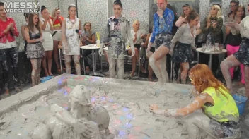 Messy Wrestling: Blonde Bombshells Rock The Ring And Get Their Mud On! Screencap 66 on www.sinx.com