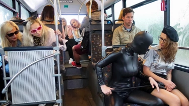 Latest deal - Latex Wearing Lesbian Sluts Get Crazy On The Bus