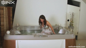 Sexy Brunette Flaunts Her Wetlook Screencap 24 on www.sinx.com