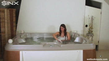 Sexy Brunette Flaunts Her Wetlook Screencap 27 on www.sinx.com