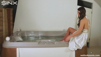 Sexy Brunette Flaunts Her Wetlook Screencap 11 on www.sinx.com