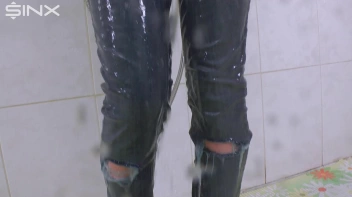 Cutie Covers Herself In Cream Before Showering Screencap 85 on www.sinx.com