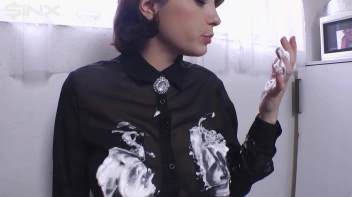 Cutie Covers Herself In Cream Before Showering Screencap 14 on www.sinx.com