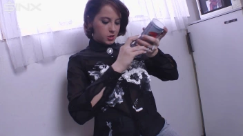 Cutie Covers Herself In Cream Before Showering Screencap 16 on www.sinx.com