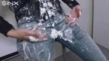 Cutie Covers Herself In Cream Before Showering Screencap 24 on www.sinx.com