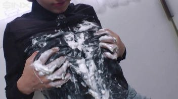 Cutie Covers Herself In Cream Before Showering Screencap 25 on www.sinx.com