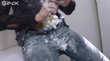 Cutie Covers Herself In Cream Before Showering Screencap 33 on www.sinx.com