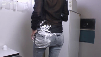 Cutie Covers Herself In Cream Before Showering Screencap 39 on www.sinx.com