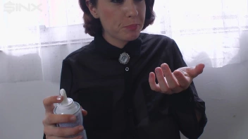 Cutie Covers Herself In Cream Before Showering Screencap 4 on www.sinx.com