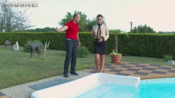 Dip In The Pool For Some Dick!  Freaky Foursome Gets Wet and Messy! Screencap 5 on www.sinx.com