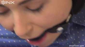 Ballgagged BDSM Babe Drools All Down Her Clothing Screencap 15 on www.sinx.com