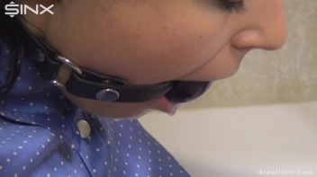 Ballgagged BDSM Babe Drools All Down Her Clothing Screencap 51 on www.sinx.com