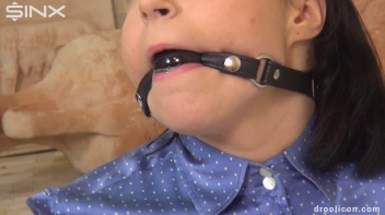Ballgagged BDSM Babe Drools All Down Her Clothing Screencap 7 on www.sinx.com