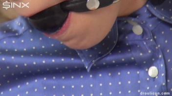 Ballgagged BDSM Babe Drools All Down Her Clothing Screencap 10 on www.sinx.com