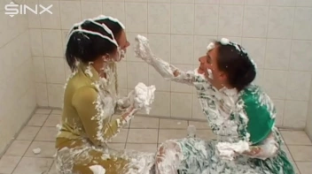 Two Messy Babes Covered In Foam Screencap 44 on www.sinx.com