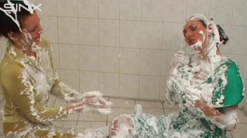 Two Messy Babes Covered In Foam Screencap 45 on www.sinx.com