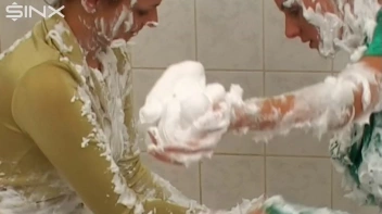 Two Messy Babes Covered In Foam Screencap 49 on www.sinx.com