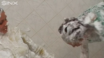 Two Messy Babes Covered In Foam Screencap 62 on www.sinx.com