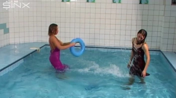 Catfighting Girls Get Soaked In The Pool Screencap 33 on www.sinx.com