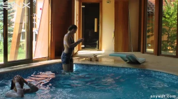 Twins Enjoy A Fully Clothed Splash In The Pool Screencap 39 on www.sinx.com