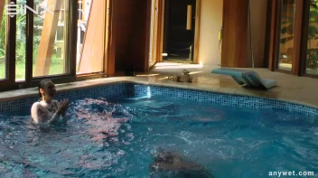 Twins Enjoy A Fully Clothed Splash In The Pool Screencap 40 on www.sinx.com