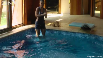 Twins Enjoy A Fully Clothed Splash In The Pool Screencap 45 on www.sinx.com