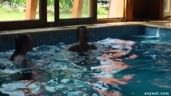 Twins Enjoy A Fully Clothed Splash In The Pool Screencap 57 on www.sinx.com