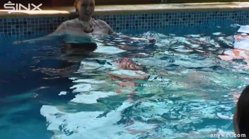 Twins Enjoy A Fully Clothed Splash In The Pool Screencap 58 on www.sinx.com