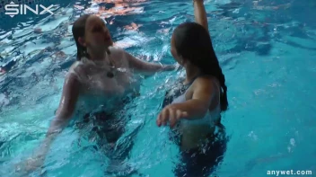 Twins Enjoy A Fully Clothed Splash In The Pool Screencap 63 on www.sinx.com