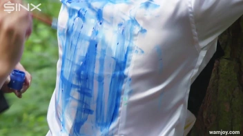 Paint Covered Lexi Dona Orgasms In The Woods - Cam 2 Screencap 47 on www.sinx.com