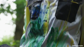 Paint Covered Lexi Dona Orgasms In The Woods - Cam 2 Screencap 71 on www.sinx.com