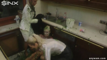 Wet and Messy Babes' Food Catfight Screencap 79 on www.sinx.com