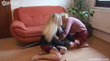 Hot Blondes' Clothes Ripping Catfight - Cam 2 Screencap 10 on www.sinx.com