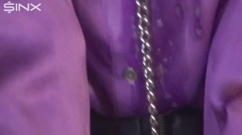 Handcuffed Hottie Drools Down Her Satin Blouse Screencap 57 on www.sinx.com