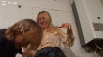 Clothed Women Fight With Slippery Goo Screencap 46 on www.sinx.com