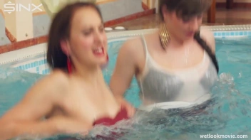 Group Of Girlfriends Go Swimming In Jeans Screencap 23 on www.sinx.com