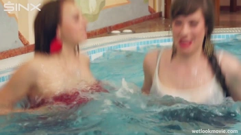 Group Of Girlfriends Go Swimming In Jeans Screencap 24 on www.sinx.com