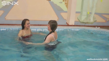 Group Of Girlfriends Go Swimming In Jeans Screencap 26 on www.sinx.com