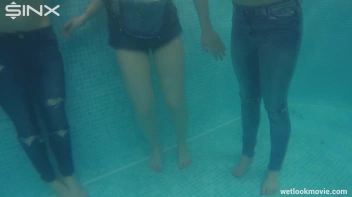 Group Of Girlfriends Go Swimming In Jeans Screencap 52 on www.sinx.com