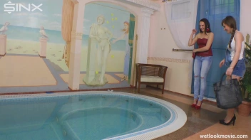 Group Of Girlfriends Go Swimming In Jeans Screencap 1 on www.sinx.com